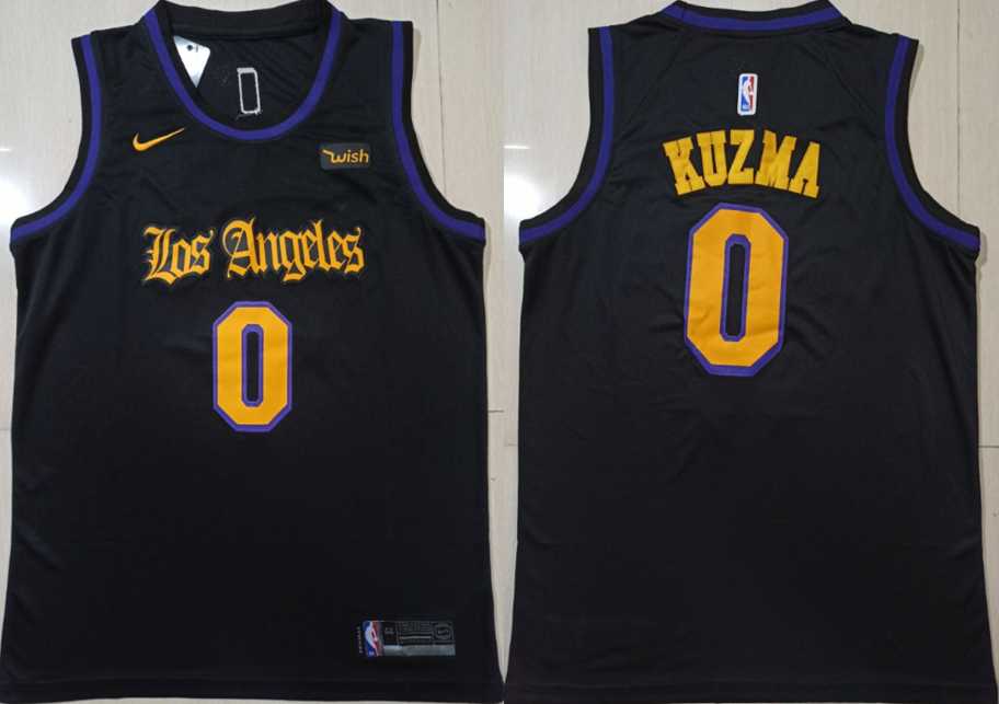 Lakers 0 Kyle Kuzma Black Nike Swingman Jersey,We sell and wholesale Lakers 0 Kyle Kuzma Black Nike Swingman Jersey on line form chian!